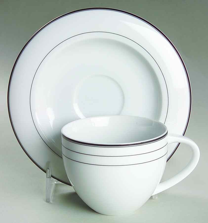 Vip Black Flat Cup & Saucer Set by Mikasa-1