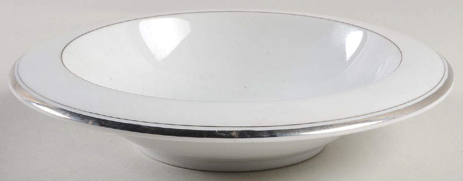 Pure Platinum Rim Soup Bowl by Mikasa-1