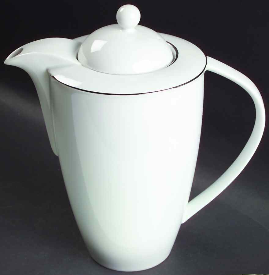 Pure Platinum Coffee Pot & Lid by Mikasa-1
