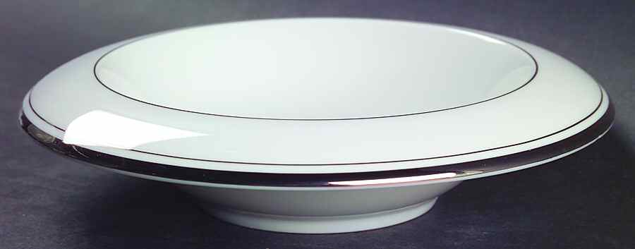 Pure Platinum Rim Fruit/Dessert (Sauce) Bowl by Mikasa-1