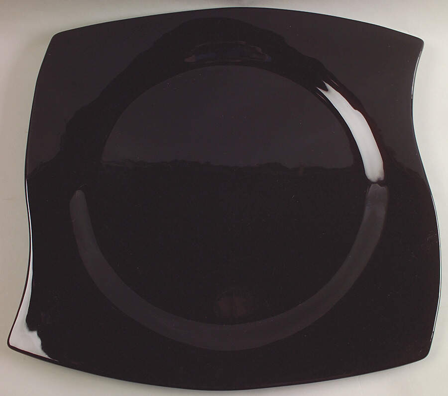 Simplicity Black Hypnotic Wave (KT532) 16" Square Serving Platter by Mikasa-1