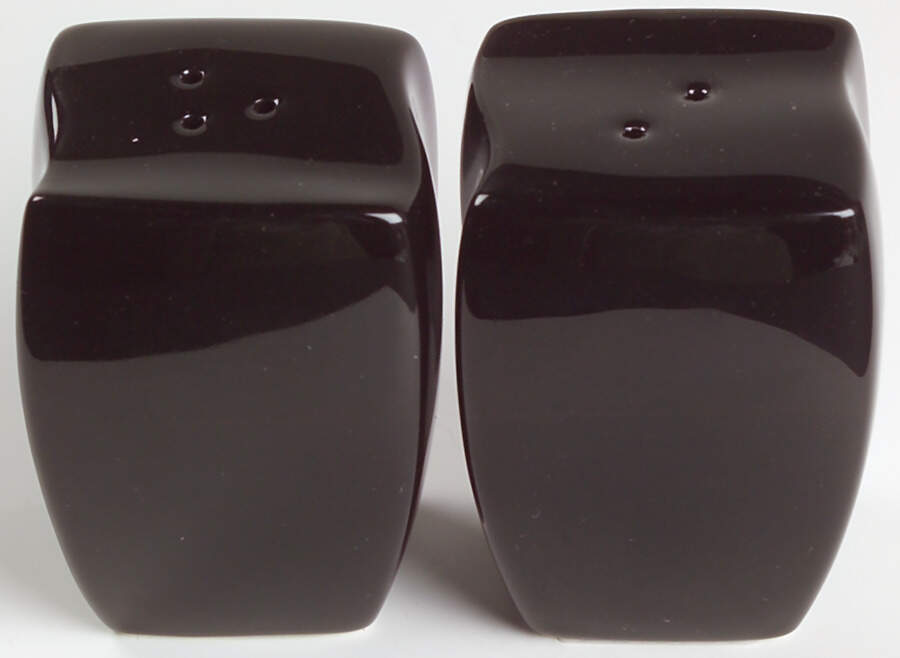 Simplicity Black Hypnotic Wave (KT532) Salt & Pepper Set by Mikasa-1