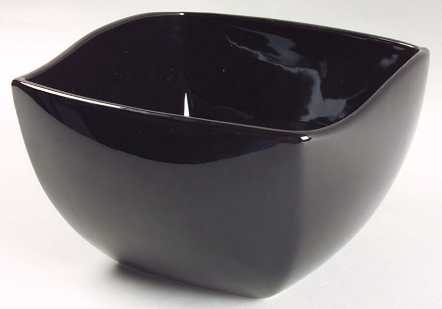 Simplicity Black Hypnotic Wave (KT532) 9" Square Salad Serving Bowl by Mikasa-1