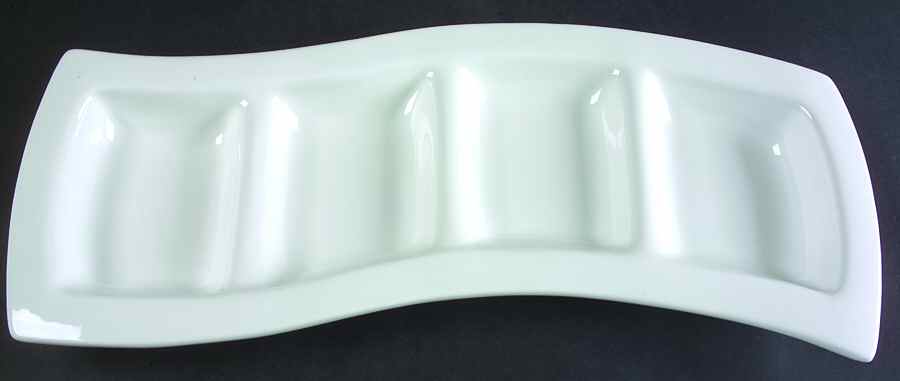 Simplicity White (KT533) 4 Part Relish by Mikasa-1