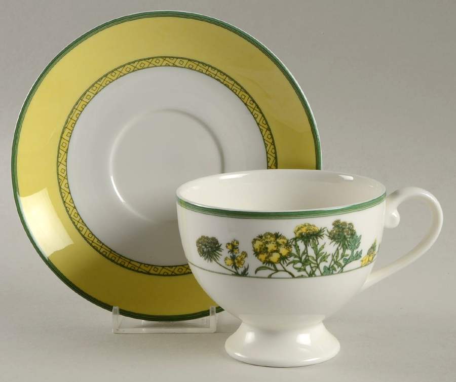 Floral Court Footed Cup & Saucer Set by Mikasa-1