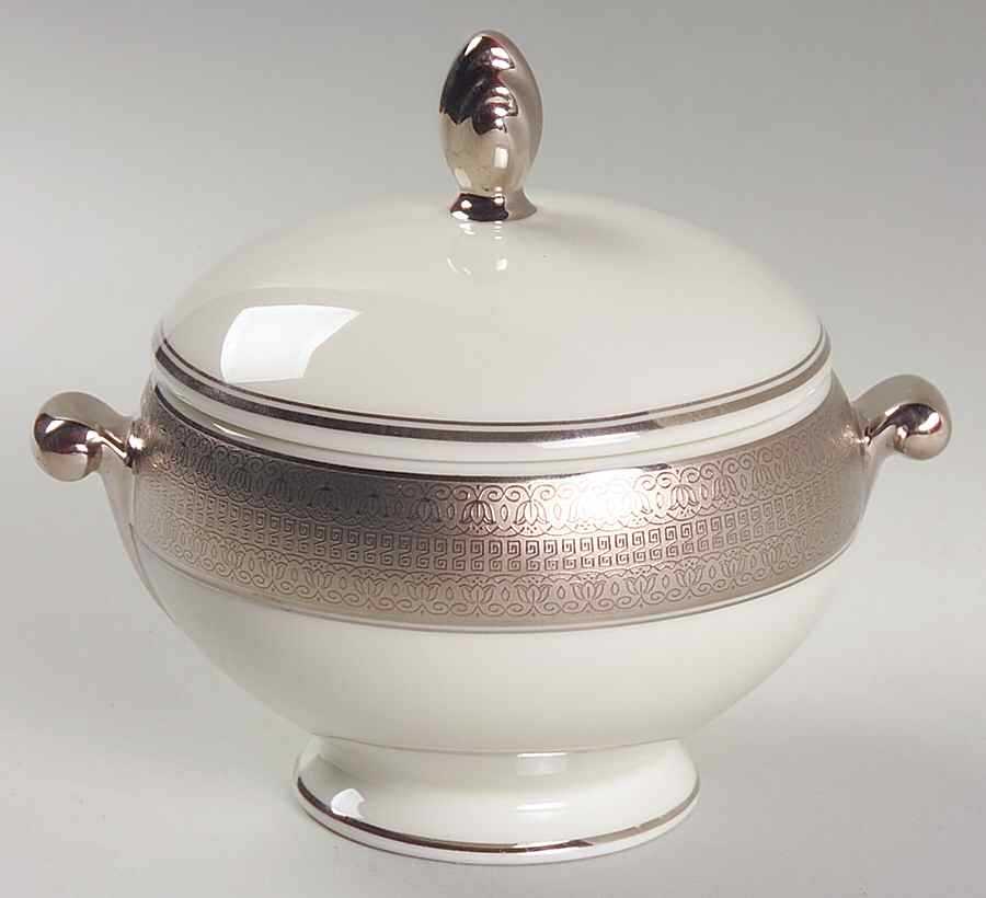 Opera Platinum Sugar Bowl & Lid by Mikasa-1