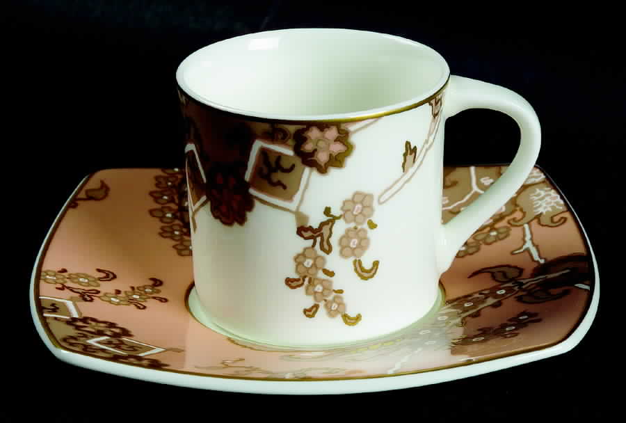 Victorian Paisley Flat Demitasse Cup & Saucer Set by Mikasa-1