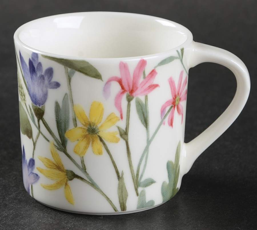 Parisian Bloom White Flat Demitasse Cup by Mikasa-1