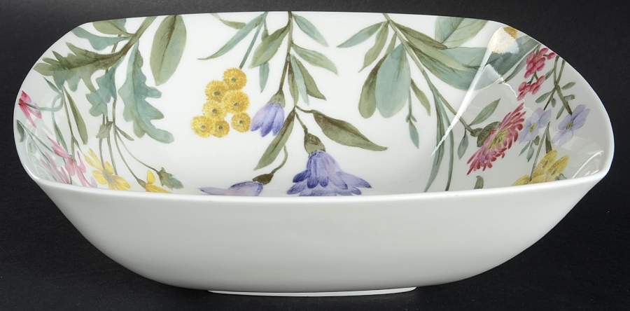 Parisian Bloom White 9" Round Vegetable Bowl by Mikasa-1