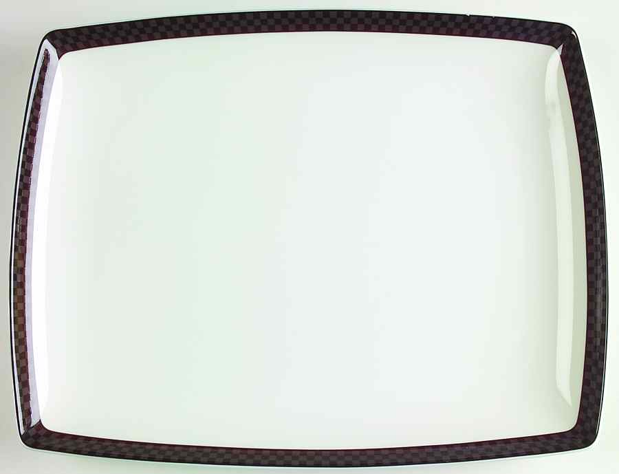Moderno Black 13" Rectangular Serving Platter by Mikasa-1