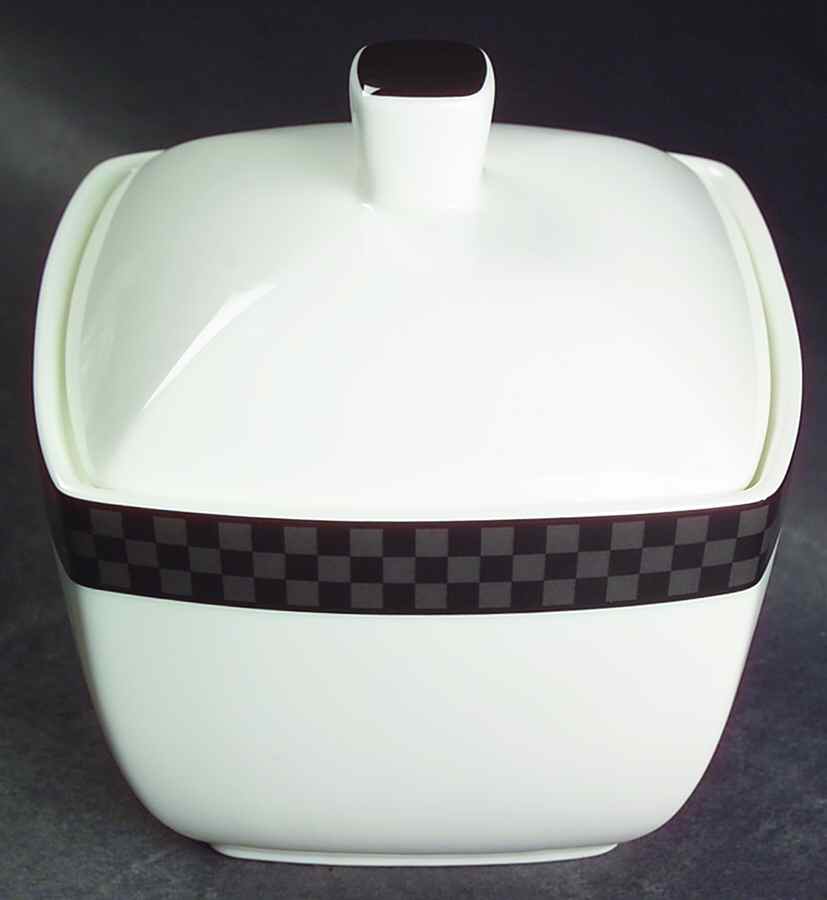 Moderno Black Sugar Bowl & Lid by Mikasa-1