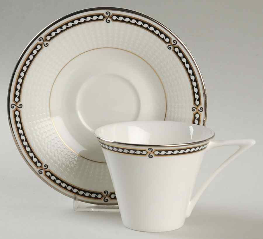 Kingsford Flat Cup & Saucer Set by Mikasa-1