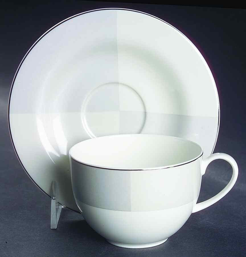 Enchanted Pearl Flat Cup & Saucer Set by Mikasa-1