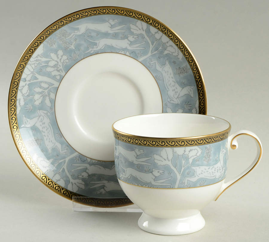 Enchanted Forest Blue Footed Cup & Saucer Set by Mikasa-1