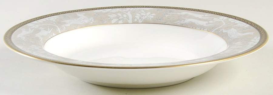 Enchanted Forest Taupe Rim Soup Bowl by Mikasa-1