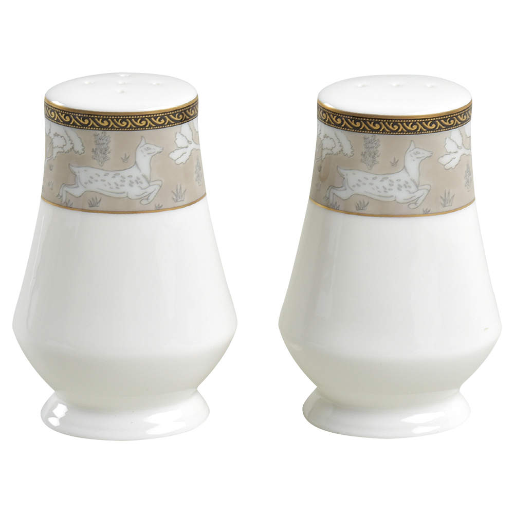 Enchanted Forest Taupe Salt & Pepper Set by Mikasa-1