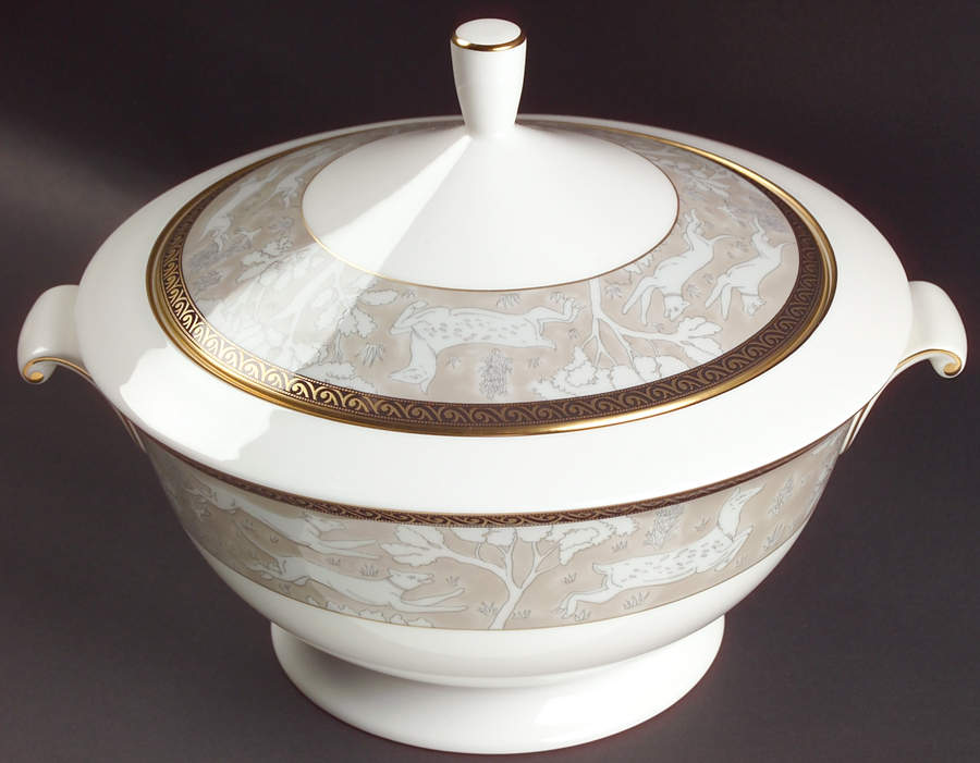 Enchanted Forest Taupe 2 Qt Round Covered Casserole by Mikasa-1