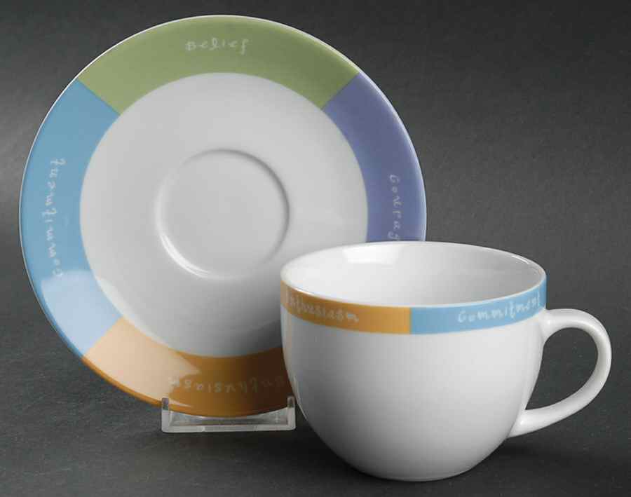 MAK3 Flat Cup & Saucer Set by Mary Kay-1