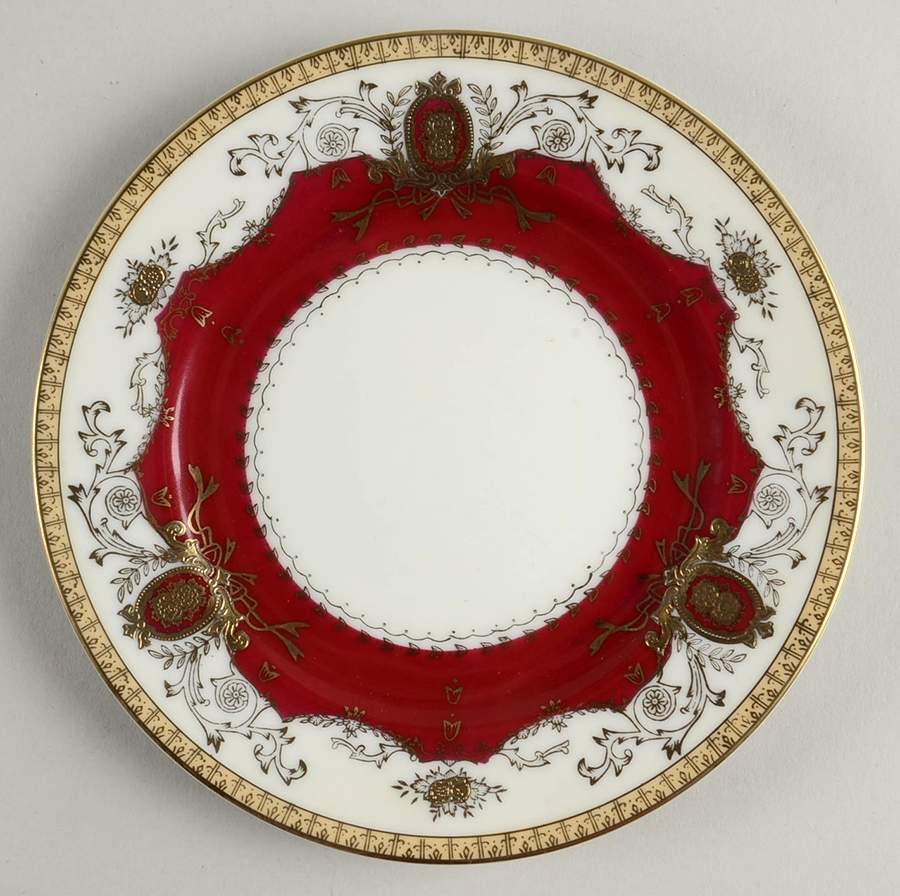 Diplomat Maroon Bread & Butter Plate by Meito-1