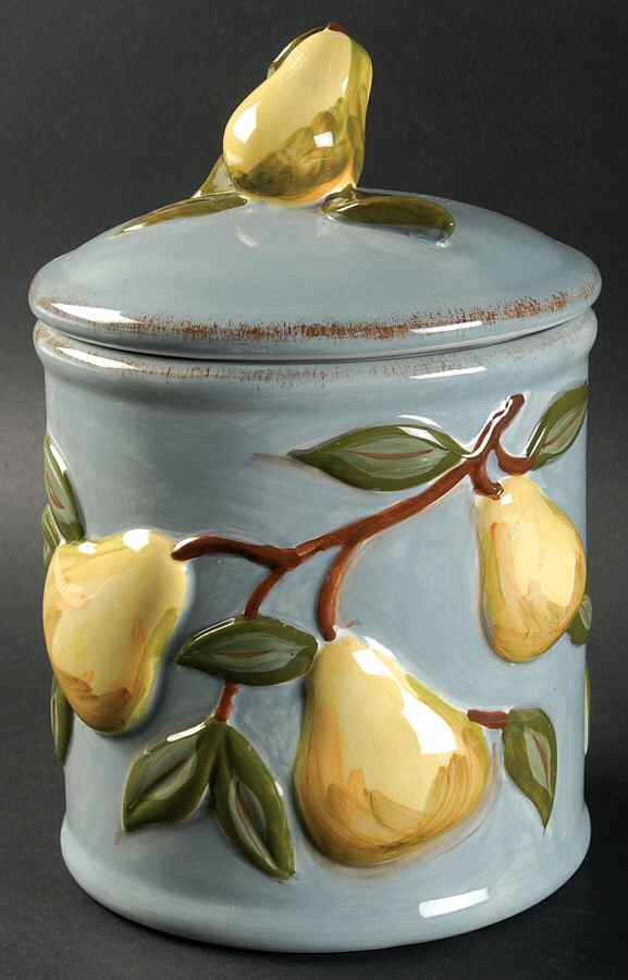 Santa Rosa Blue Medium Canister & Lid by Mesa Intl-1