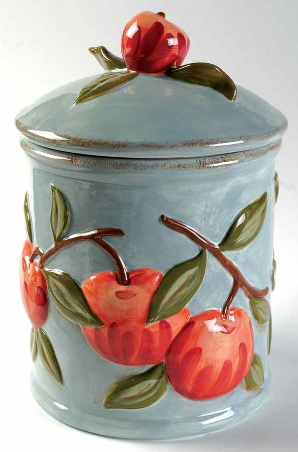 Santa Rosa Blue Large Canister & Lid by Mesa Intl-1