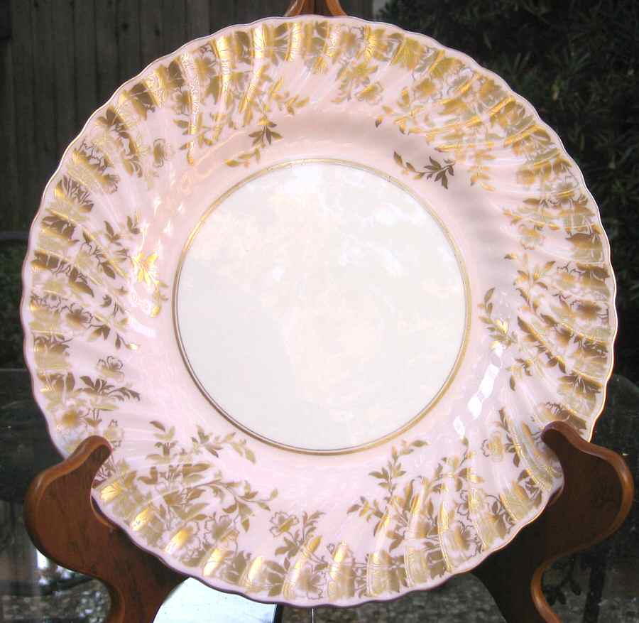 Garden Pinks Pink and Gold Dinner Plate by Minton-1