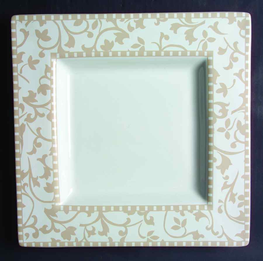 French Tapestry Champagne 11" Square Serving Platter by Mikasa-1