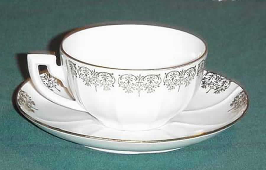 MSZ1 Flat Cup & Saucer Set by M&S (Limoges)-1