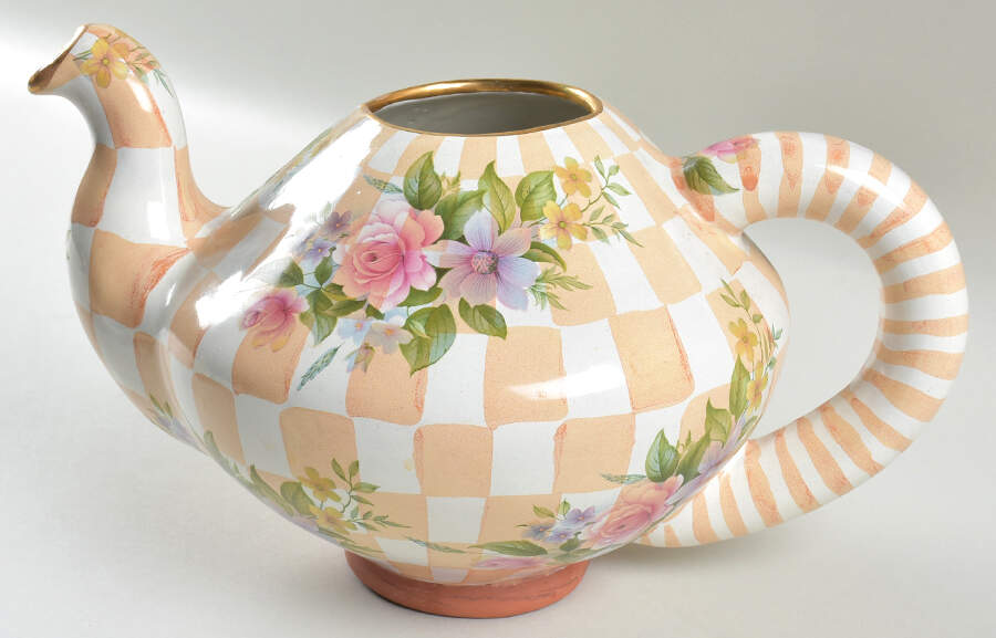 Orange Marmalade Teapot No Lid by MacKenzie-Childs-1