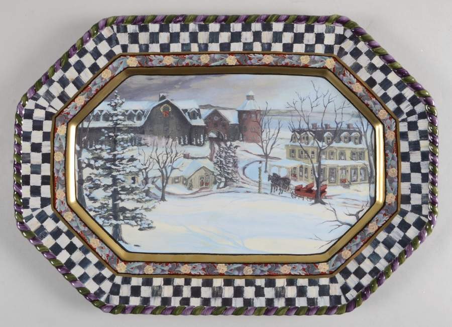 Maclachlan 16" Oval Serving Platter by MacKenzie-Childs-1