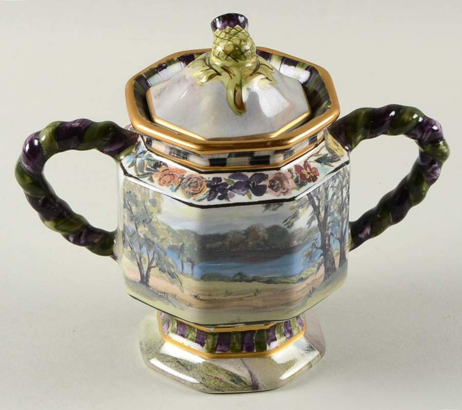 Maclachlan Sugar Bowl & Lid by MacKenzie-Childs-1
