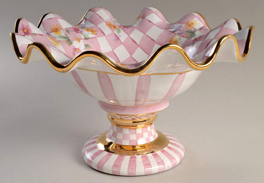 Rose Petal Round Compote (Height X Width) by MacKenzie-Childs-1