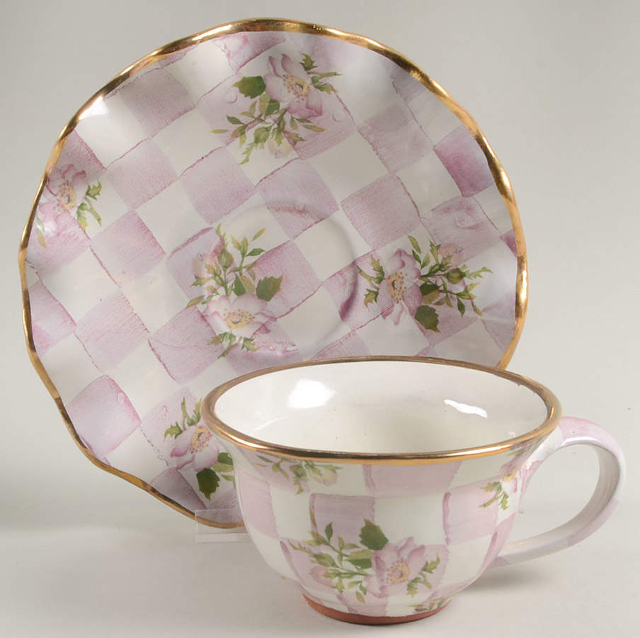Rose Petal Flat Cup & Saucer Set by MacKenzie-Childs-1