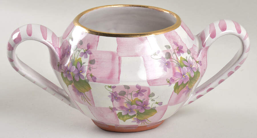 Rose Petal Sugar Bowl No Lid by MacKenzie-Childs-1