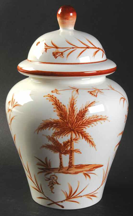 Toile De Palme Large Ginger Jar & Lid by Mariposa-1