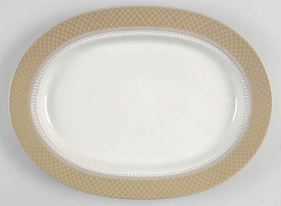Arcadia 15" Oval Serving Platter by Mikasa-1