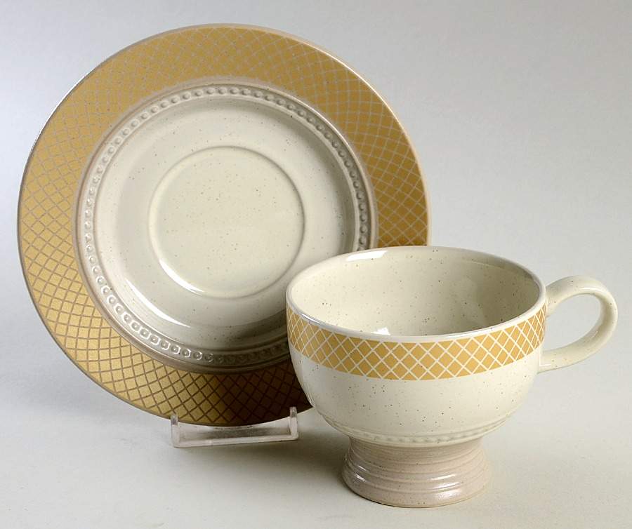 Arcadia Footed Cup & Saucer Set by Mikasa-1
