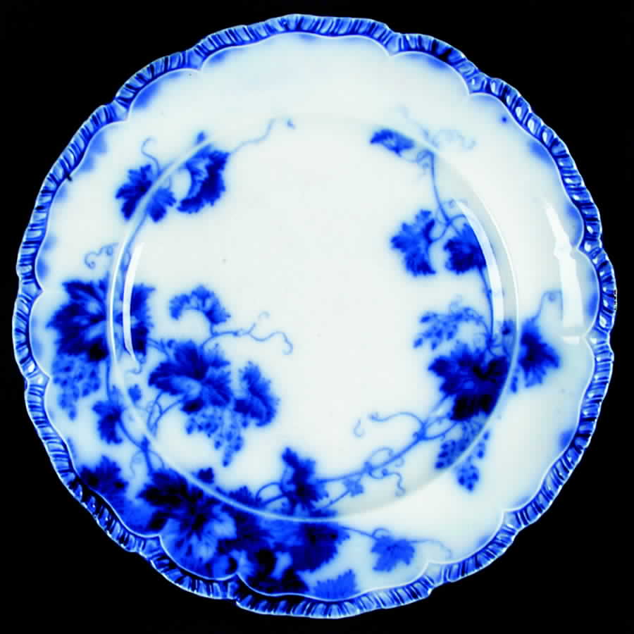 Virginia (Flow Blue, No Gold Accent)) Luncheon Plate by John Maddock & Sons-1