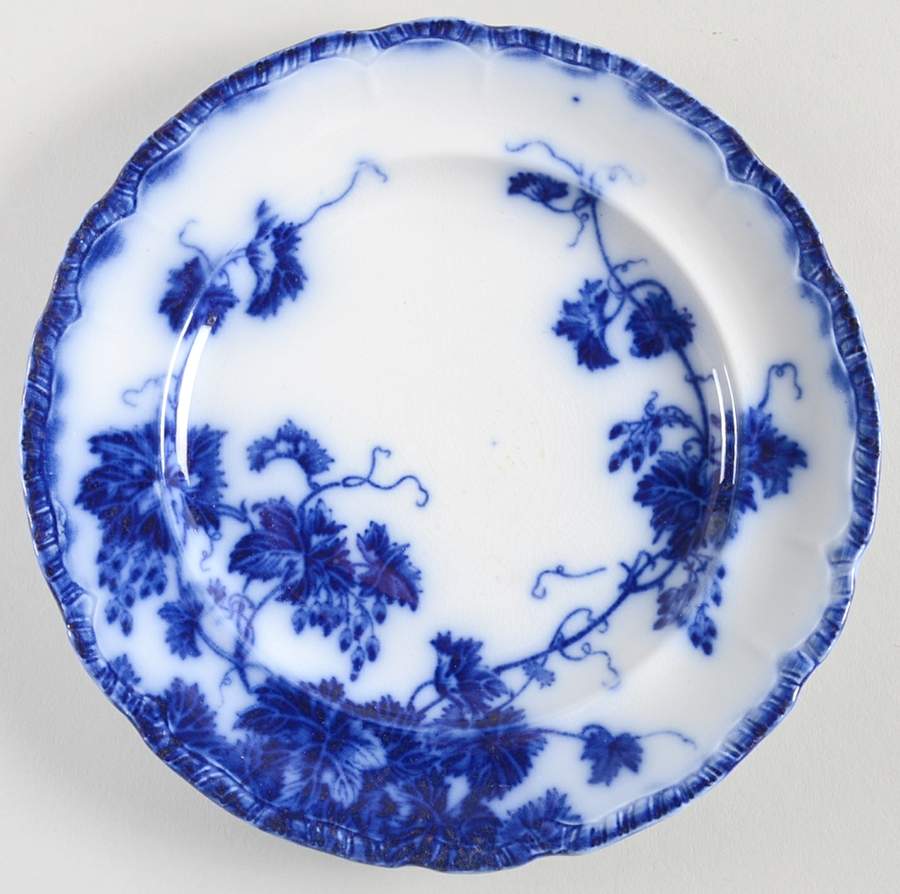 Virginia (Flow Blue, No Gold Accent)) Dessert/Pie Plate by John Maddock & Sons-1