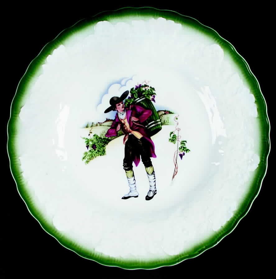 French Costumes 18th Century Dinner Plate by Alfred Meakin-1