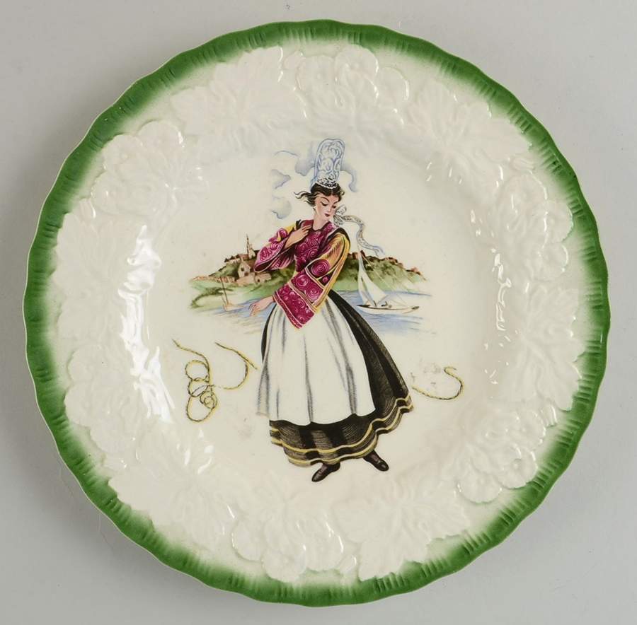 French Costumes 18th Century Luncheon Plate by Alfred Meakin-1