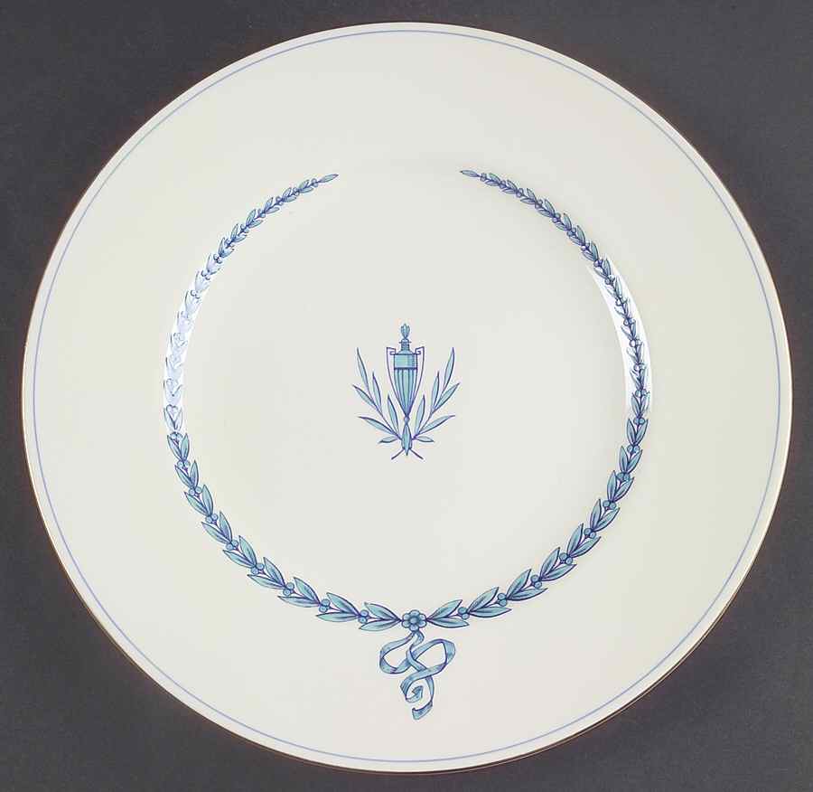 Leda Blue Dinner Plate by Minton-1
