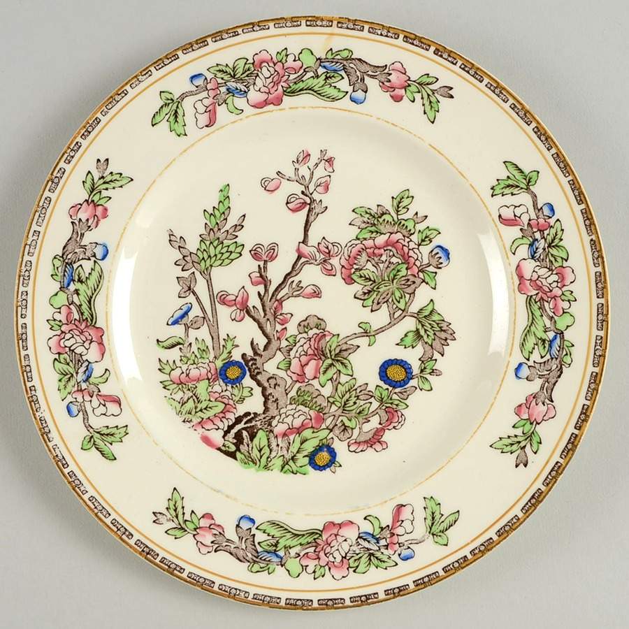 Indian Tree (Yellow Verge) Salad Plate by Alfred Meakin-1
