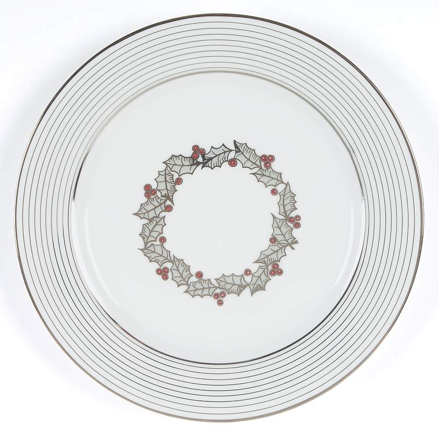Platinum Lines Holiday Salad Plate by Muirfield-1