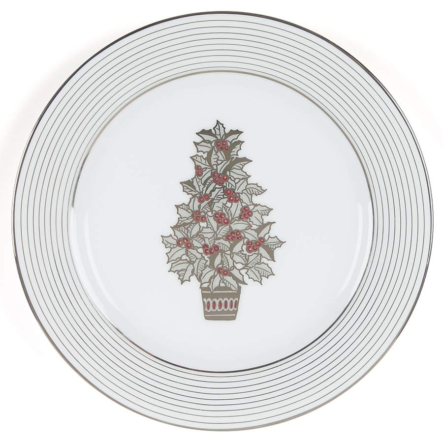 Platinum Lines Holiday Salad Plate by Muirfield-1