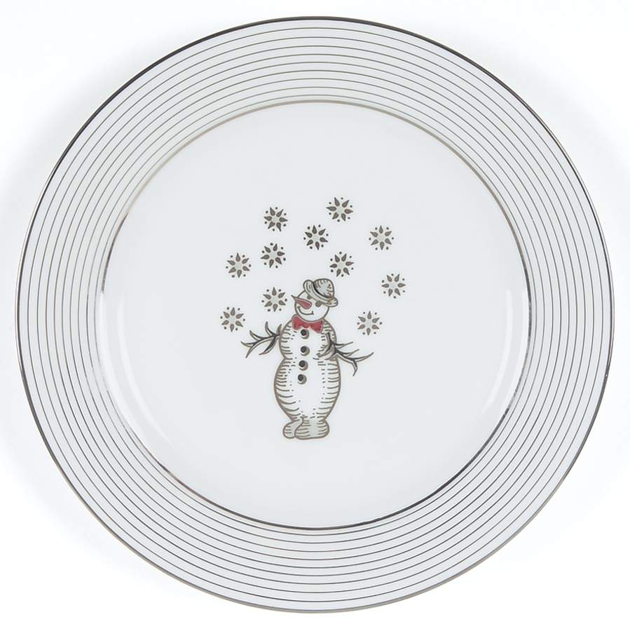 Platinum Lines Holiday Salad Plate by Muirfield-1