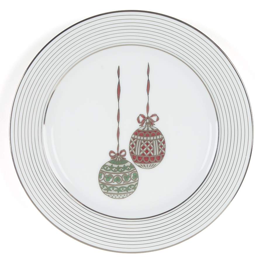 Platinum Lines Holiday Salad Plate by Muirfield-1