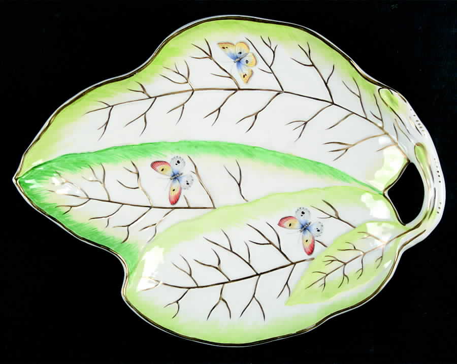 Stately Homes of England Large Leaf Dish by Mottahedeh-1