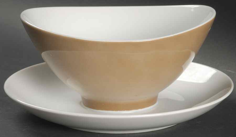 Sandalwood (Fine) Gravy Boat with Attached Underplate by Mikasa-1