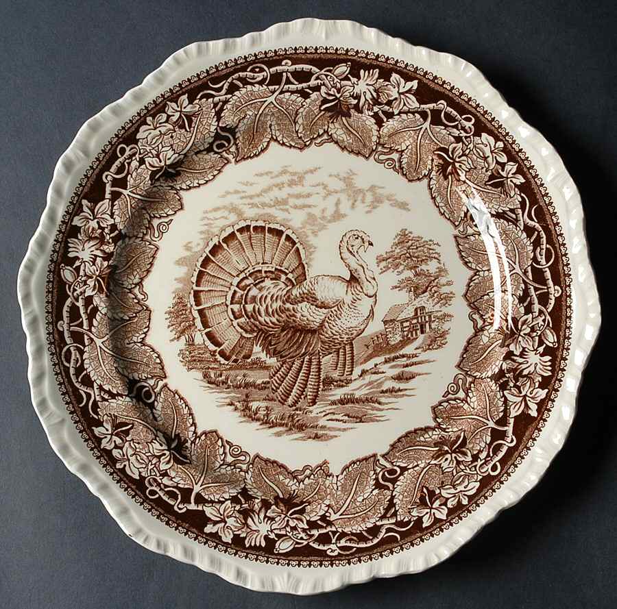 Vista Brown (Turkey Center) Dinner Plate by Mason's-1
